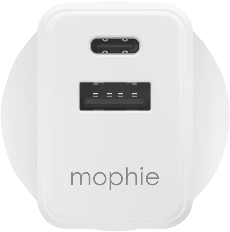 Mophie Essential 30W USB-C & USB-A Wall Charger White
