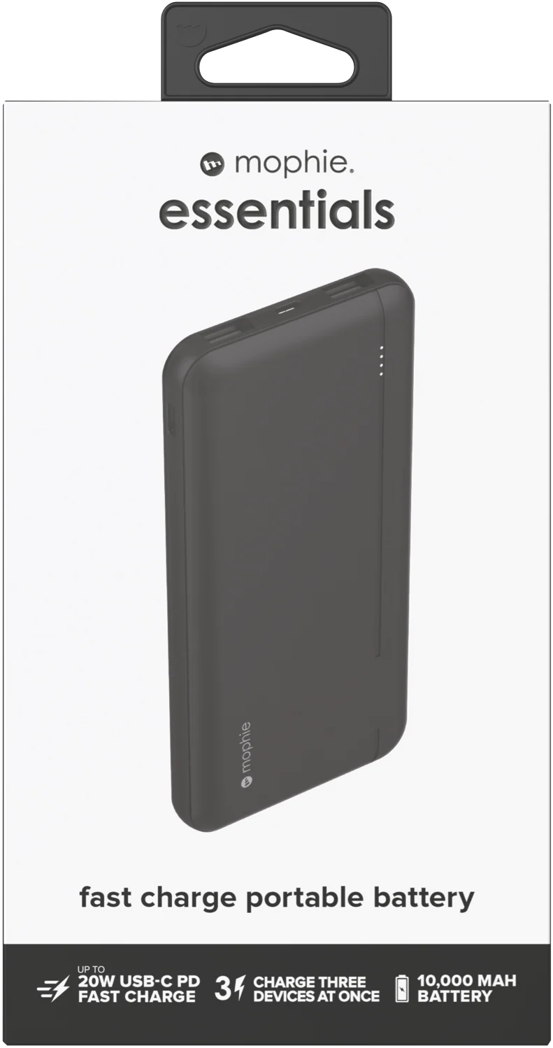 Mophie Essential PowerStation 10K PD 20W-2A1C Black