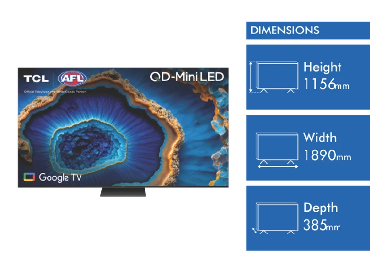 TCL 85" C755 QD-MiniLED Google TV 24