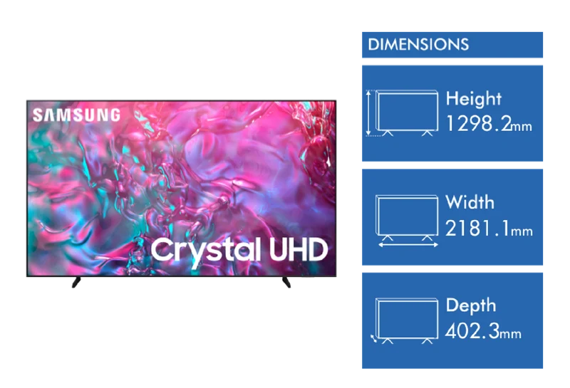 Samsung 98" DU9000 4K Crystal UHD Smart TV 24