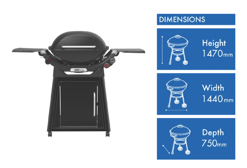 Weber Family Q 3100N+ LP Midnight Black
