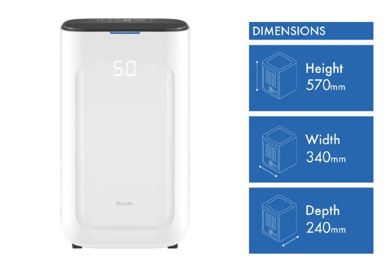 Breville The Smart Dry 2-in-1 Viral Protect Dehumidifier