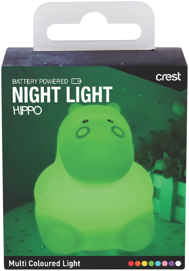 Crest Kids Multi-Coloured Mini Night Light Hippo