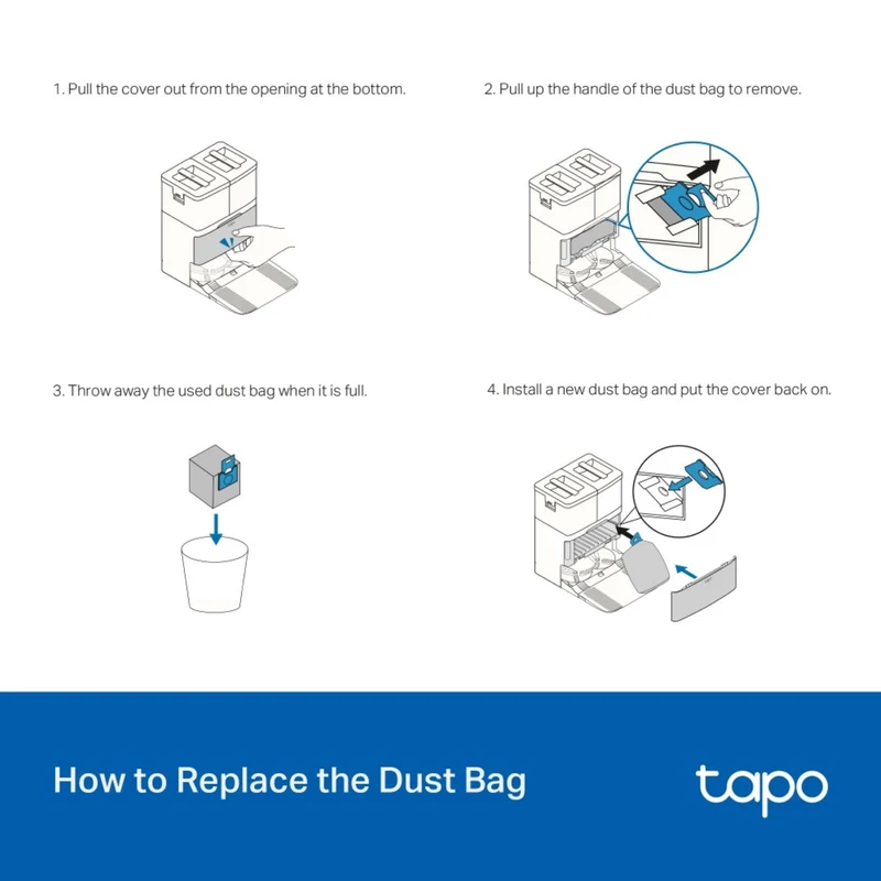 TP-LINK Tapo RV50 Series Robot Vacuum Disposable Dust Bag 5Pk