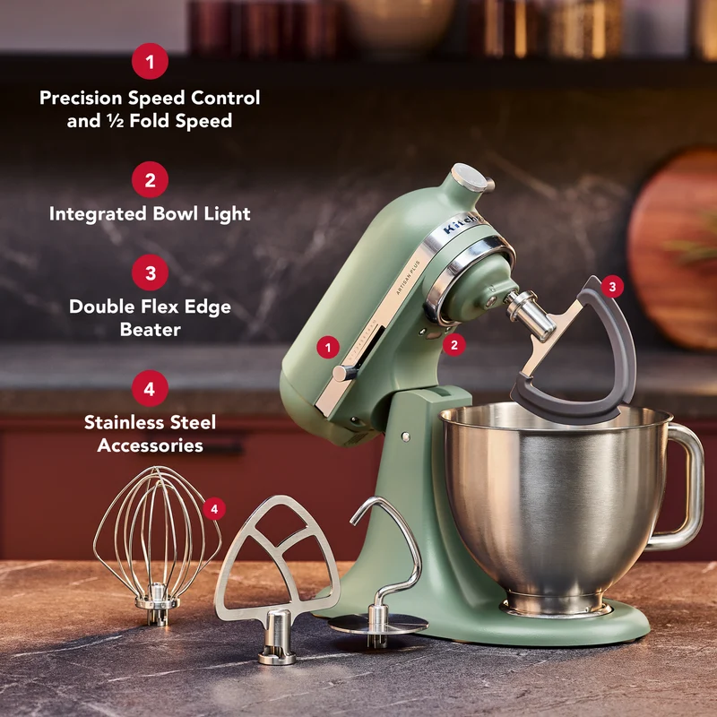 KitchenAid Artisan Plus Tilt Head Stand Mixer Cardamom