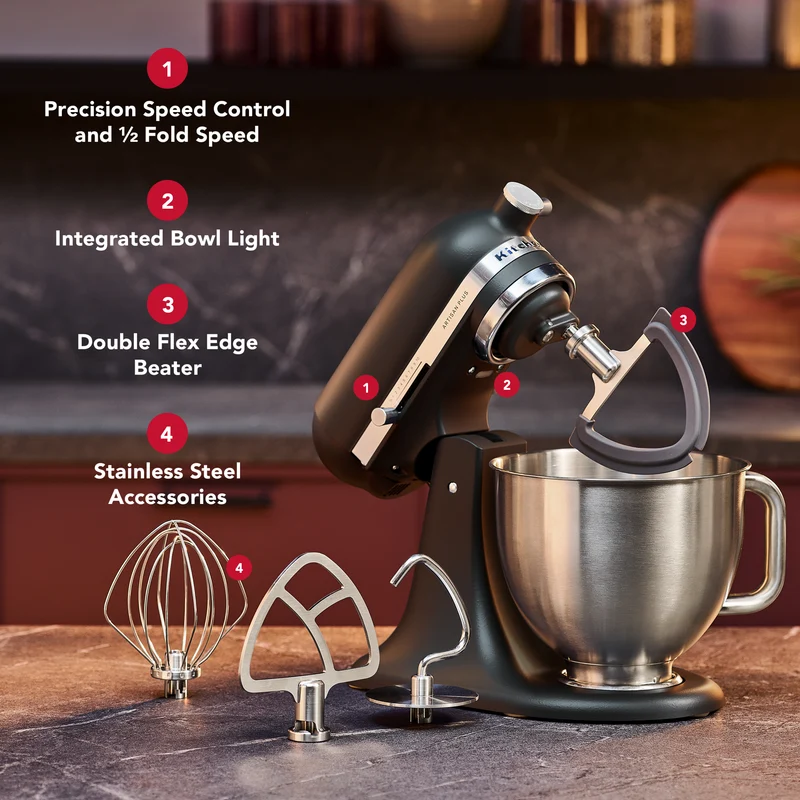 KitchenAid Artisan Plus Tilt Head Stand Mixer Matte Black