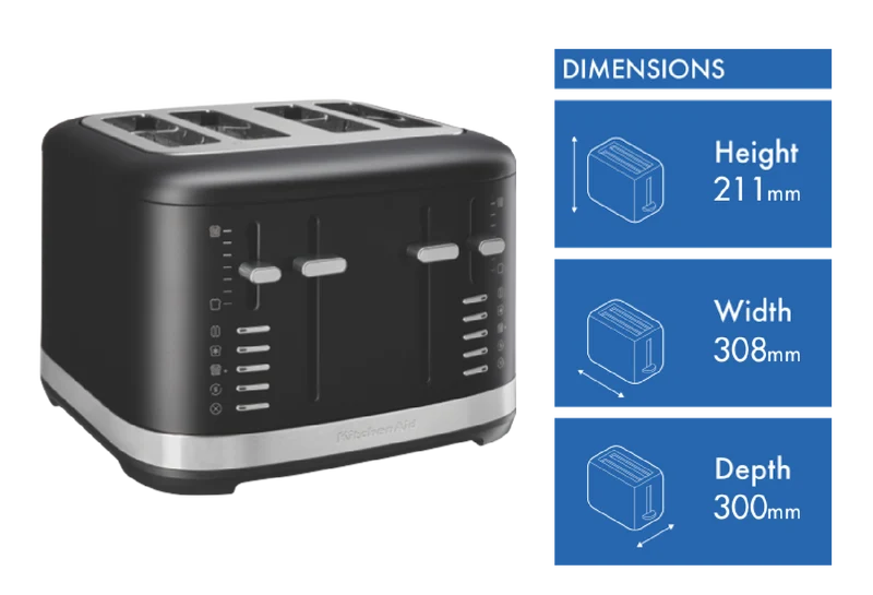 KitchenAid 4 Slice Toaster Matte Black