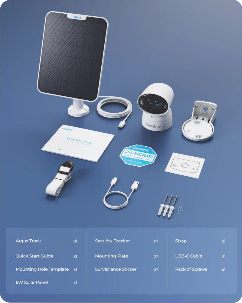Reolink 4K Dual-Lens Wireless Security Camera + Solar Panel