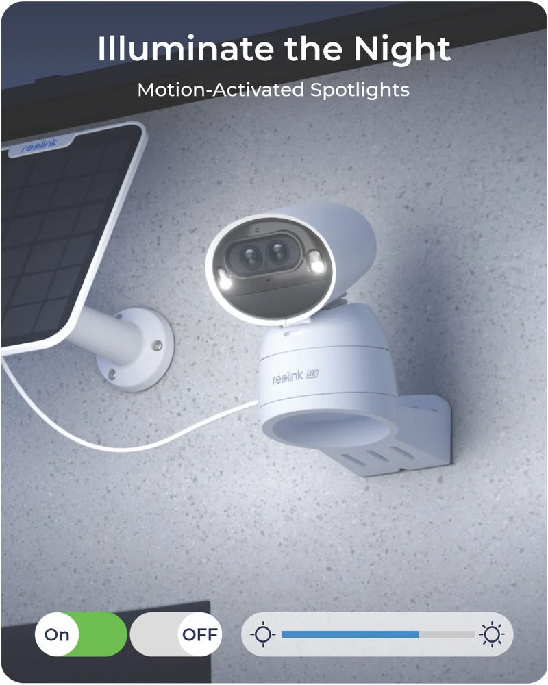 Reolink 4K Dual-Lens Wireless Security Camera + Solar Panel