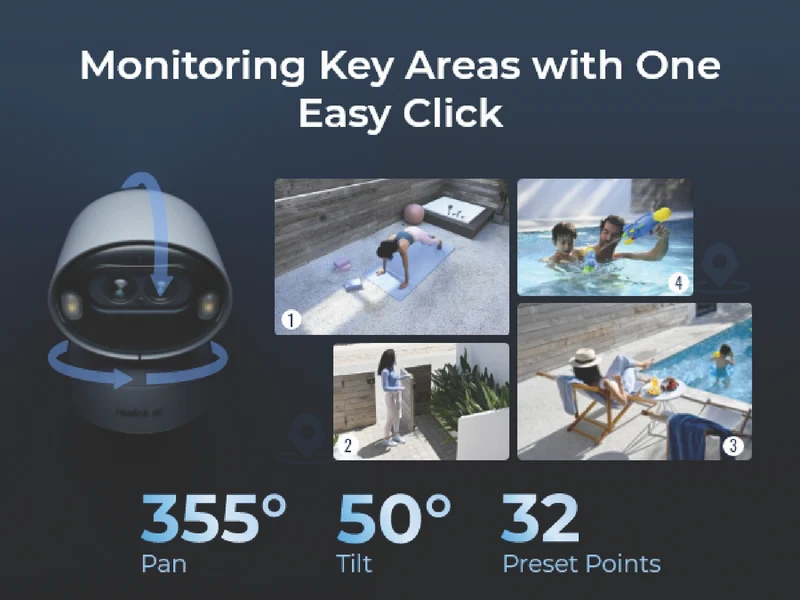 Reolink 4K Dual-Lens Wireless Security Camera + Solar Panel