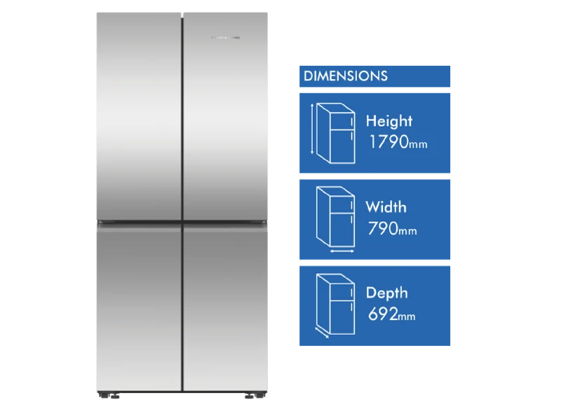 Fisher & Paykel 498L Quad Door Refrigerator