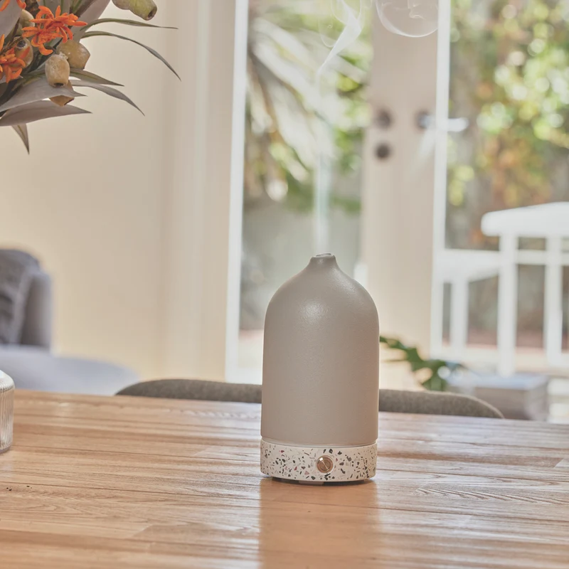 Ellia Pure Aroma Diffuser Ceramic & Terrazzo- Grey
