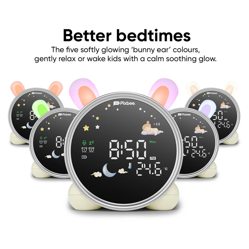 Pixbee Glow Sleep Training Light and Alarm Clock