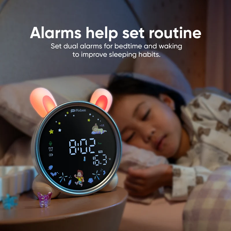 Pixbee Glow Sleep Training Light and Alarm Clock