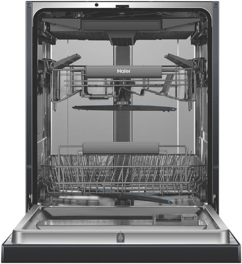 Haier 600 Series Built Under Dishwasher, Steam, Black