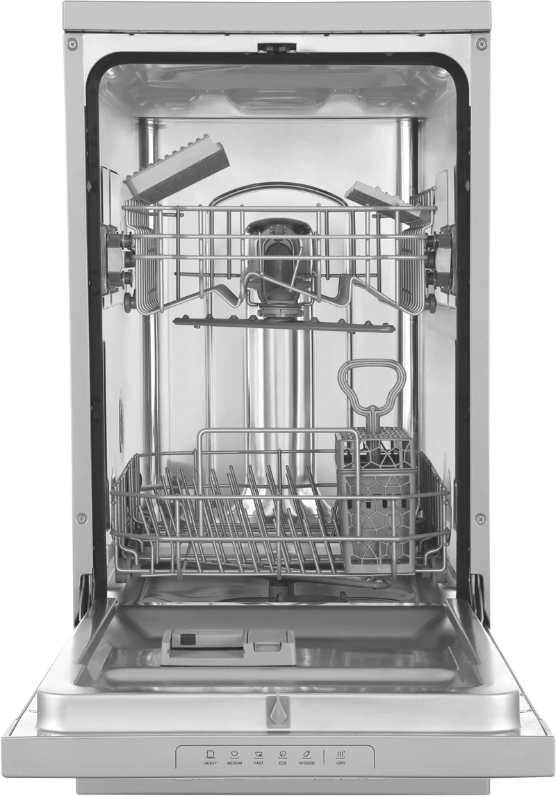 Haier 300 Series 45cm Compact Freestanding Dishwasher, Silver