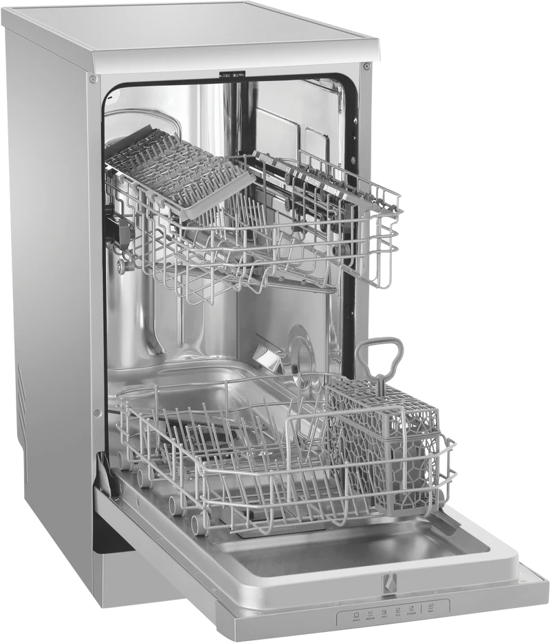 Haier 300 Series 45cm Compact Freestanding Dishwasher, Silver
