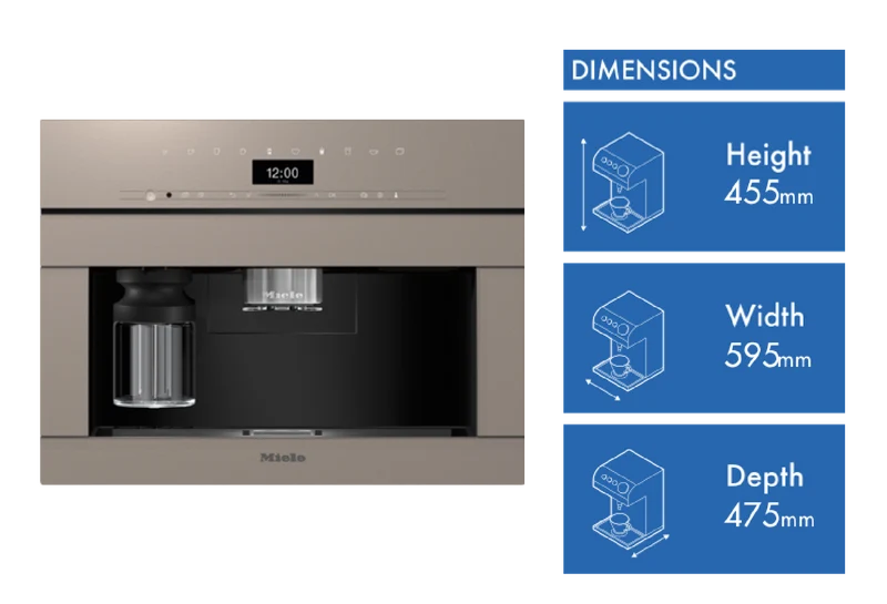 Miele Pureline Built-in Coffee Machine, Pearl Beige