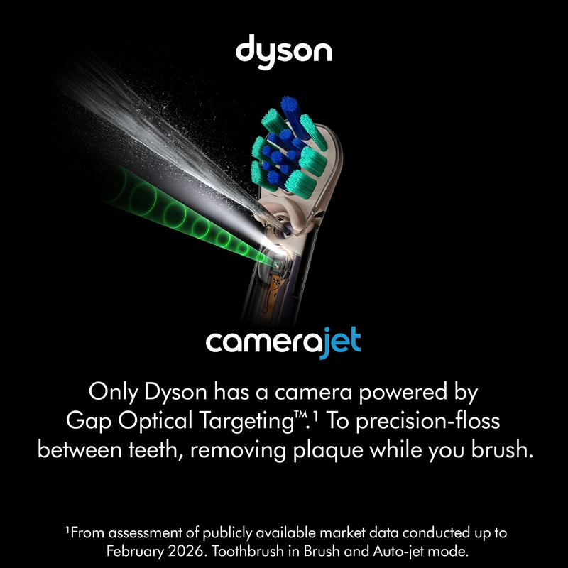 Dyson CameraJet Electric Toothbrush with Flosser and Starter Kit Ceramic Ultra Blue