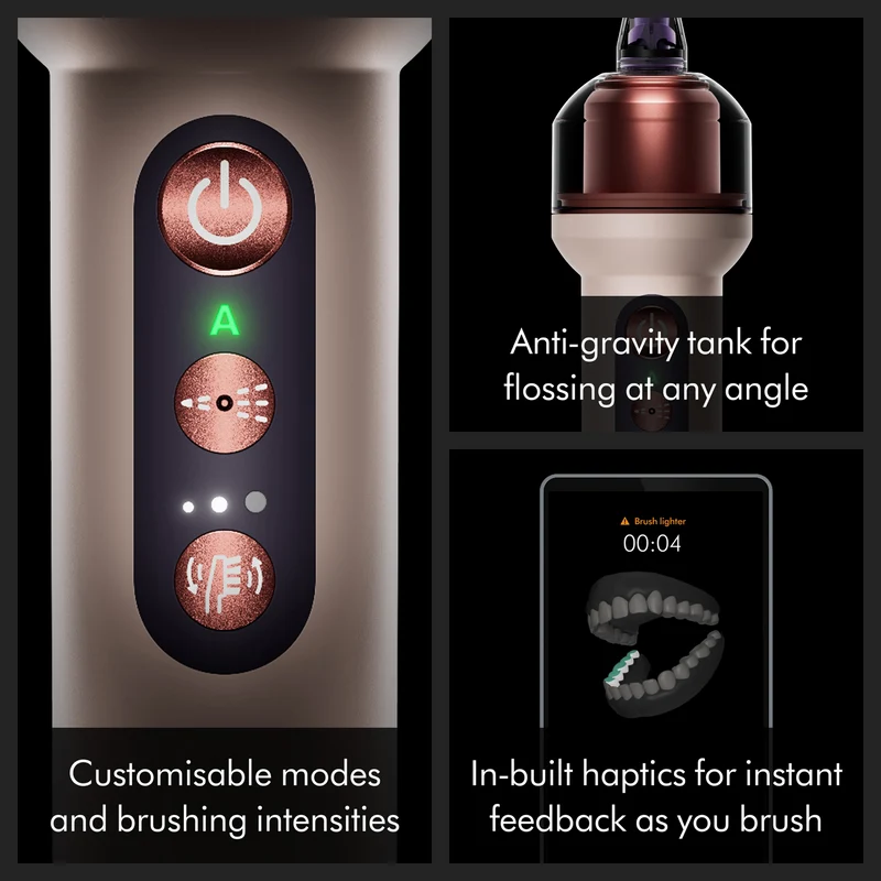 Dyson CameraJet Electric Toothbrush with Flosser and Starter Kit Ceramic Pink
