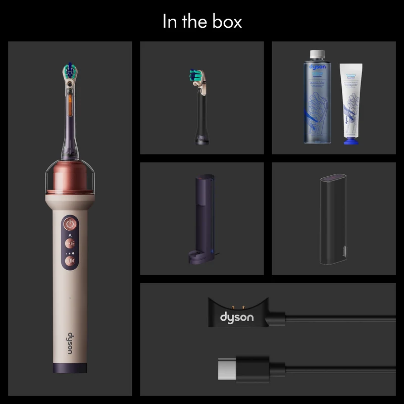 Dyson CameraJet Electric Toothbrush with Flosser and Starter Kit Ceramic Pink