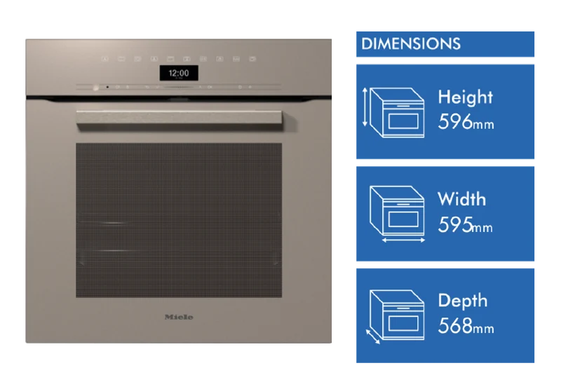Miele Pureline 60cm Pyrolytic Oven, Pearl Beige
