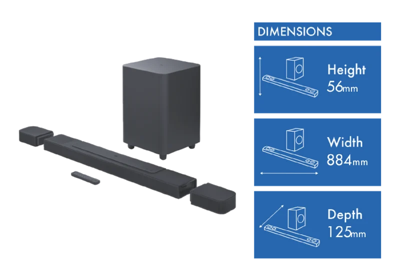 JBL Bar1000 7.1.4 880W True Atmos Soundbar