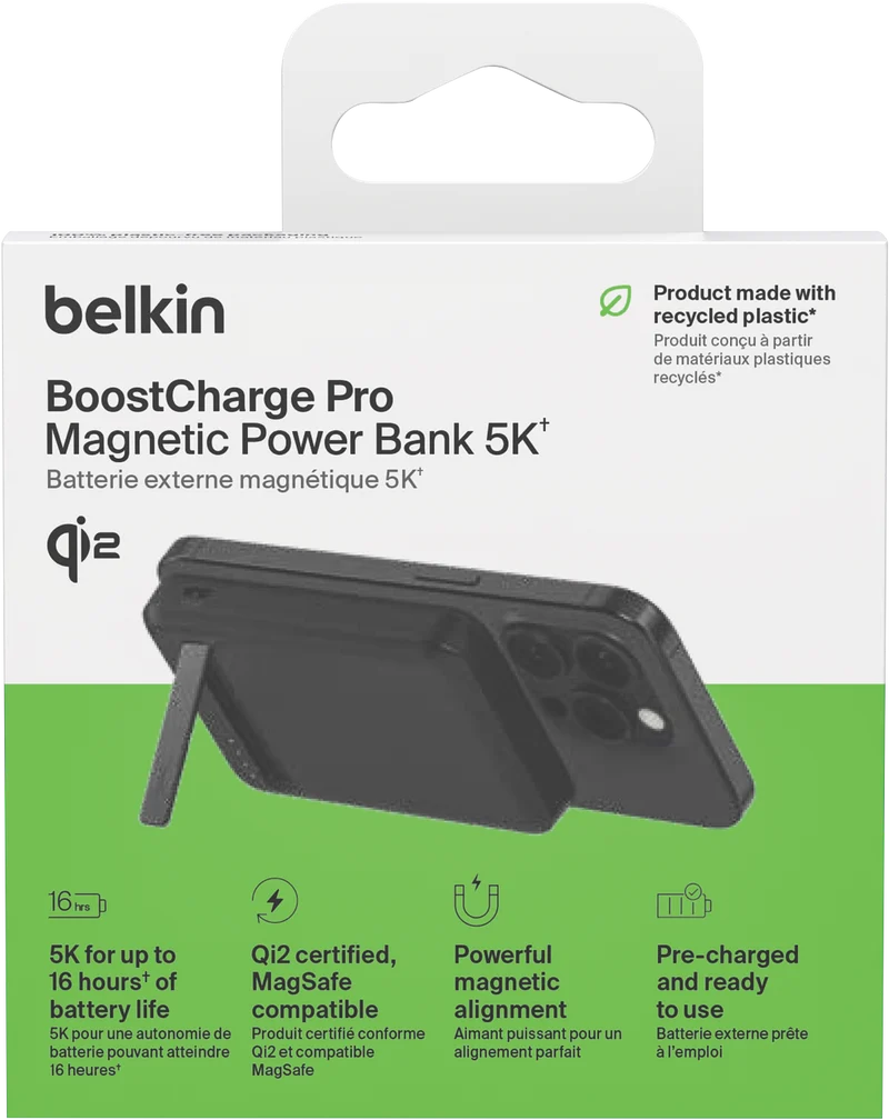 Belkin BoostCharge Pro Magnetic Power Bank with Qi2 15W 5K