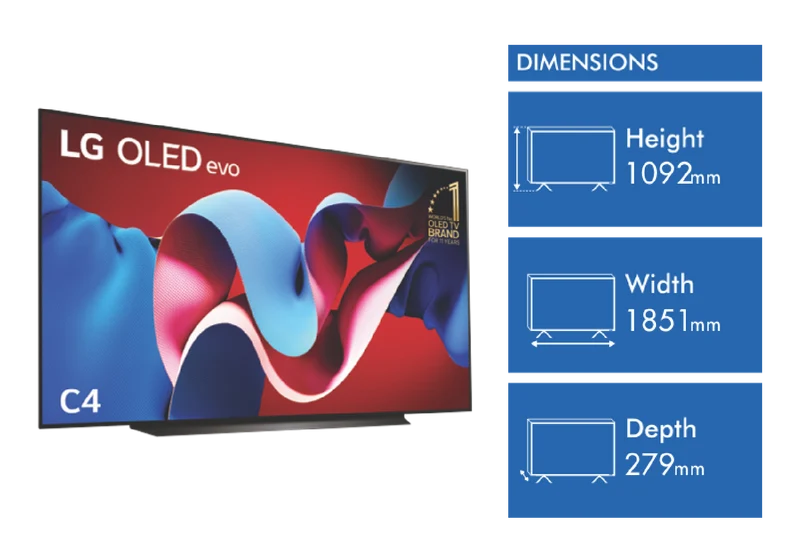 LG 83" OLED EVO C4 4K Smart TV 24