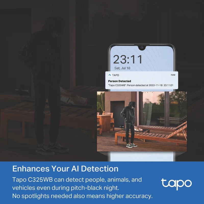 TP-LINK Tapo 2K Outdoor Security Wi-Fi Camera Pro Night Vision