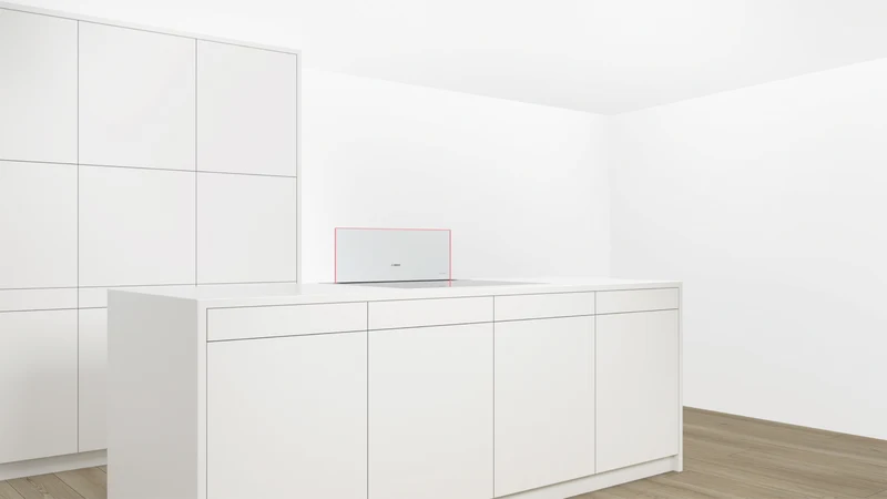 Bosch Series 8 Accentline 80cm Downdraft Ventilation, Clear Glass
