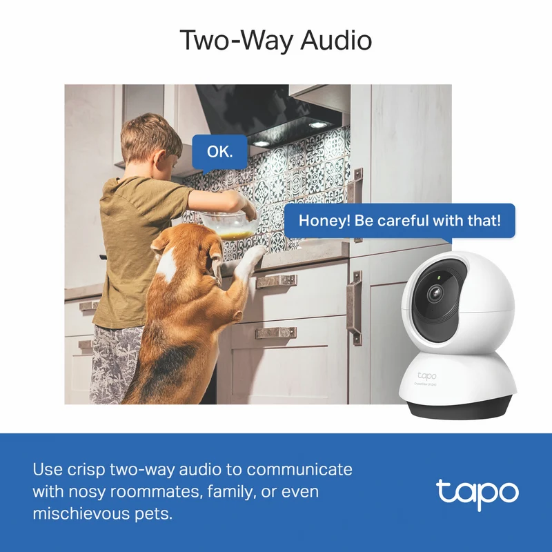 TP-LINK Tapo 2k Pan/Tilt Home Security Wi-Fi Camera