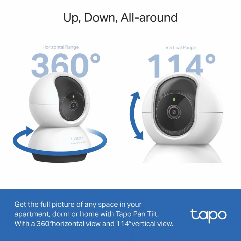 TP-LINK Tapo 2k Pan/Tilt Home Security Wi-Fi Camera