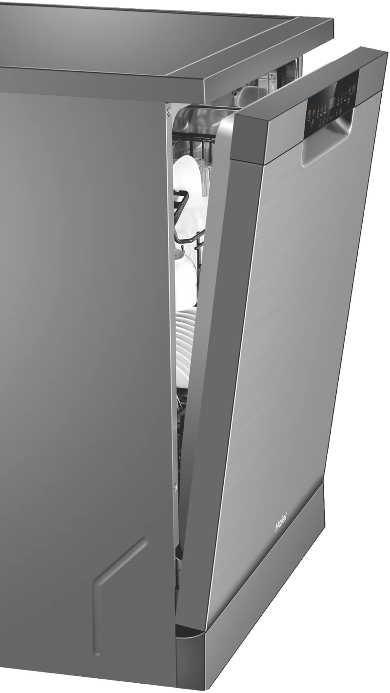 Haier 500 Series Freestanding Dishwasher, Satina