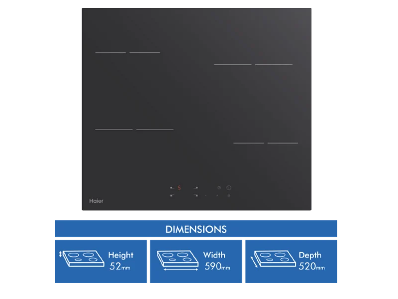 Haier 60cm Electric Cooktop Black