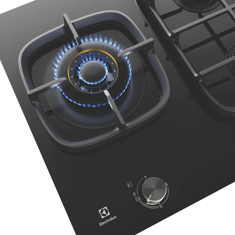Electrolux 90cm Black Ceramic Glass Gas Cooktop