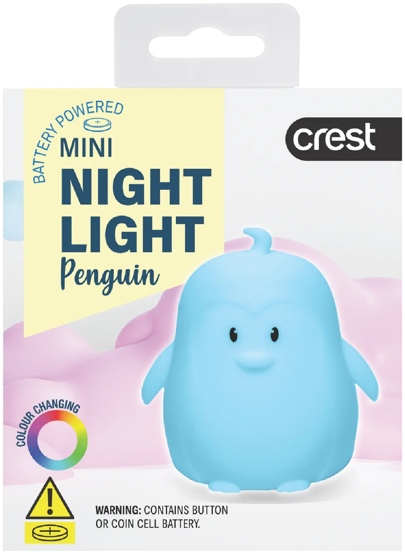 Crest Kids Multi-Coloured Mini Night Light Penguin