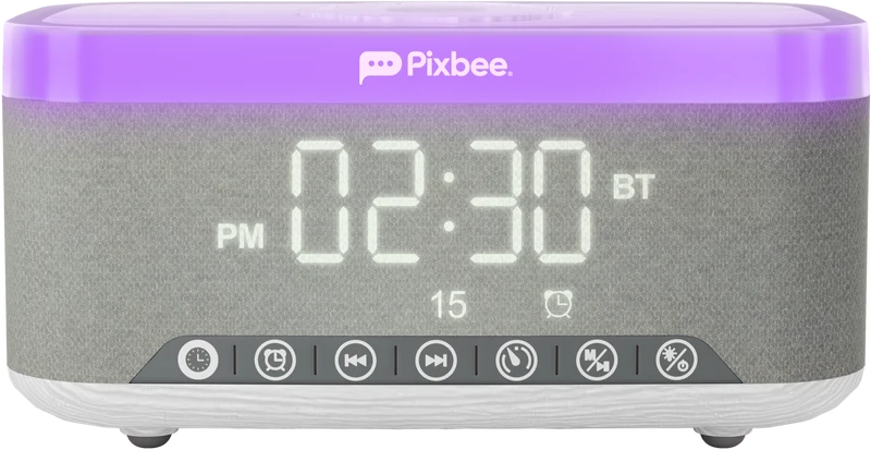 Pixbee 5-in-1 Alarm Clock with Charging Dock