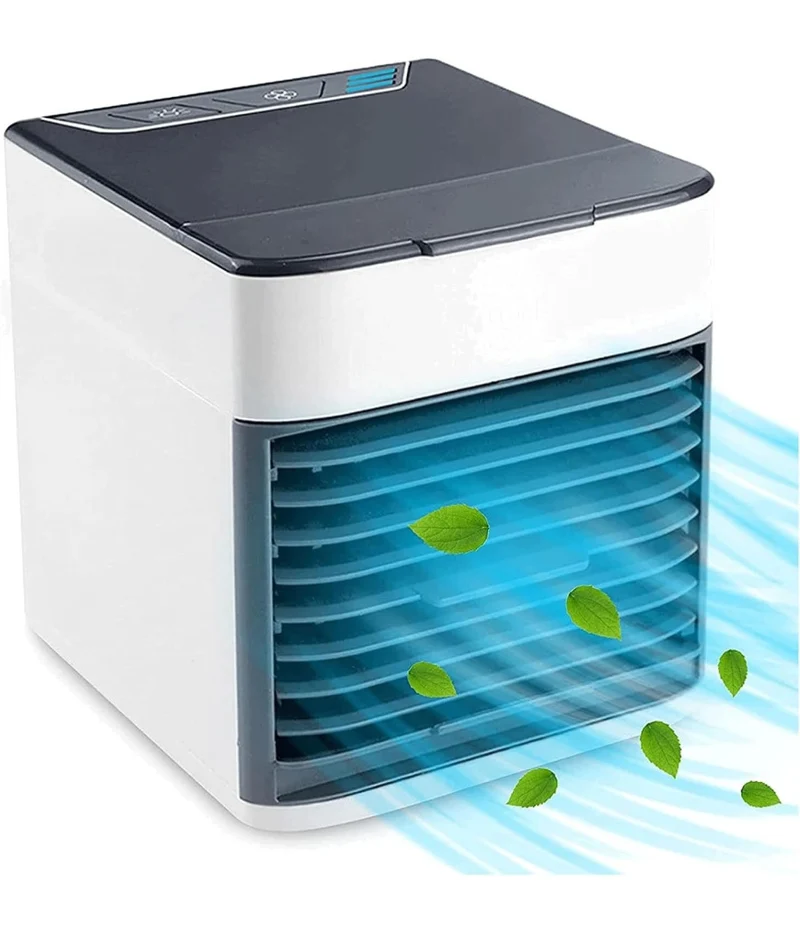 Raffrescatore Evaporativo Portatile USB 4 in 1 per Camper - Ventilatore, Umidificatore, Filtro Aria e Luce LED