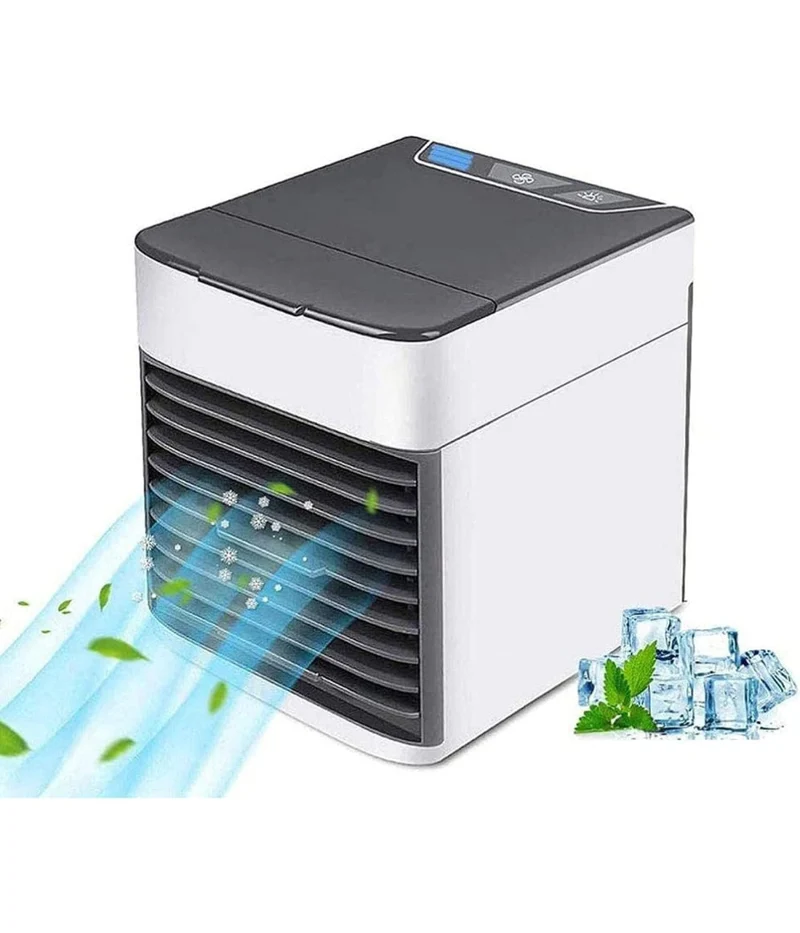 Raffrescatore Evaporativo Portatile USB 4 in 1 per Camper - Ventilatore, Umidificatore, Filtro Aria e Luce LED
