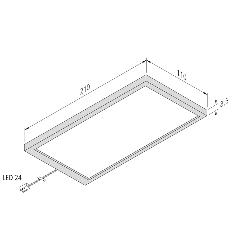 B-Ware Hera Unterbaulampe Leuchte Set LED Sky Sonar 3er Set stahl Beleuchtung