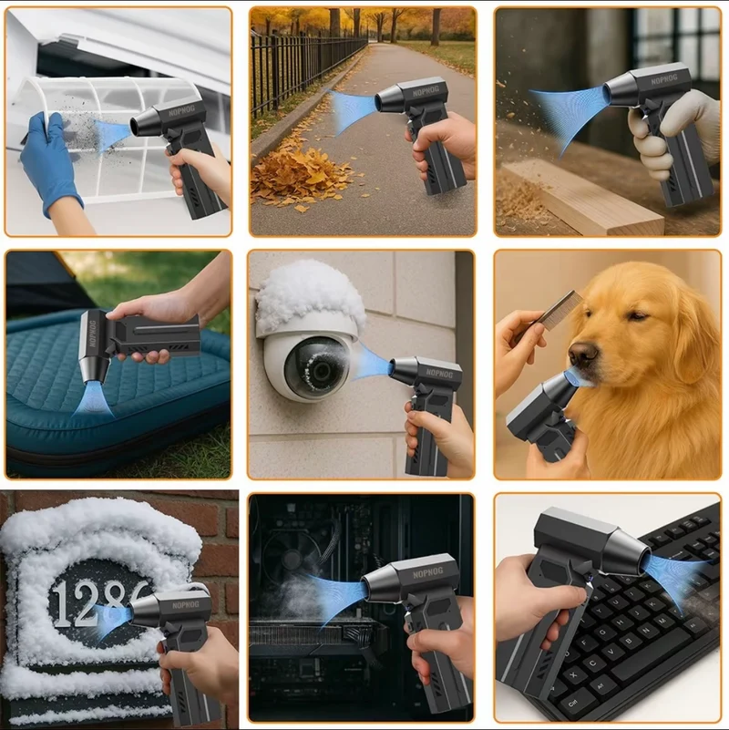 Soffiatore ad aria Turbo Jet Professionale senza fili portatile nopnog usb