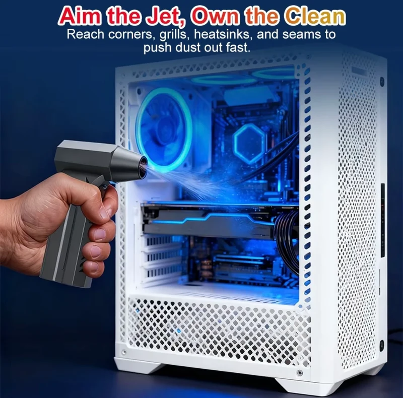 Soffiatore ad aria Turbo Jet Professionale senza fili portatile nopnog usb