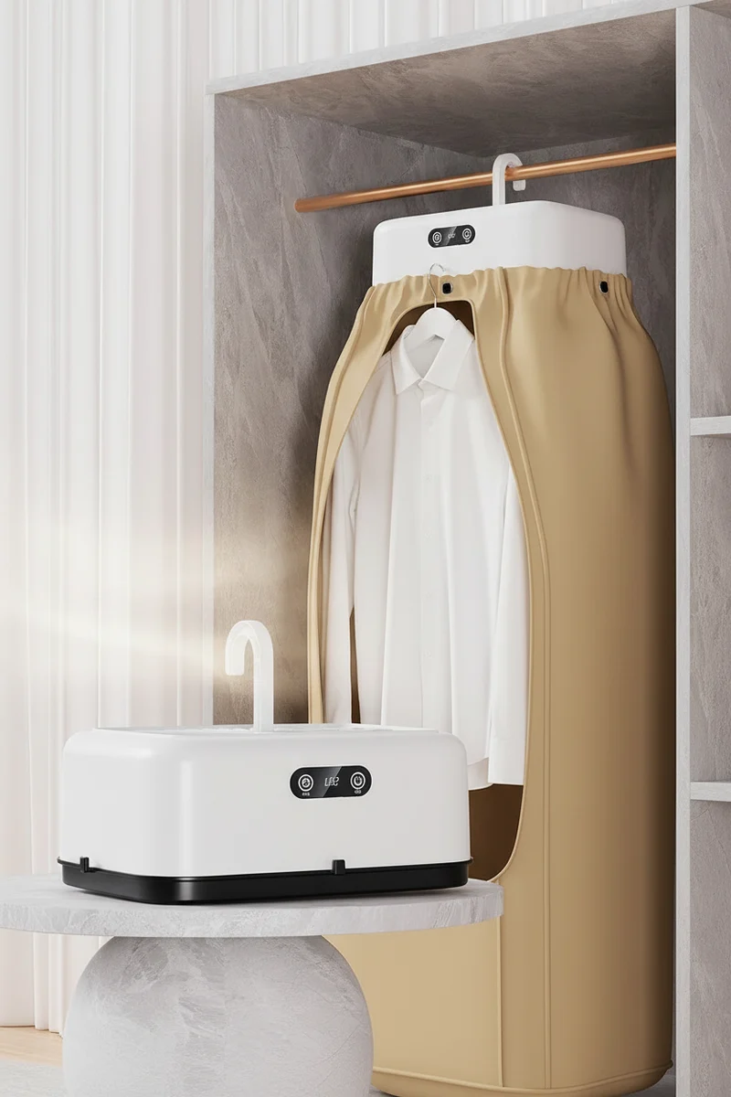 Ferro da Stiro Gonfiabile Automatico Intelligente Portatile - Asciugatura Rapida 360° Sterilizzazione UV