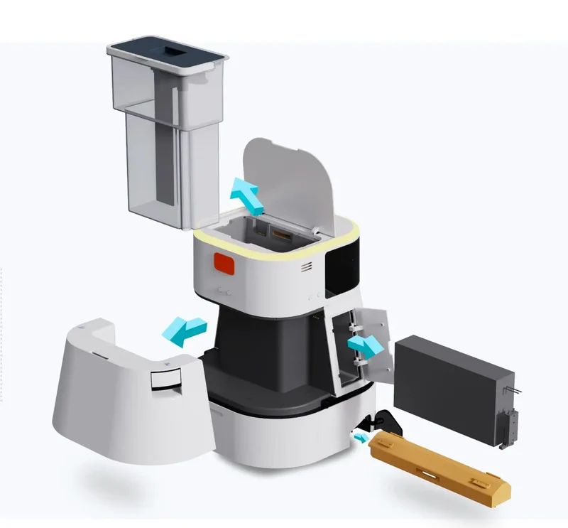 Robot Aspirapolvere Lavapavimenti iTR C2 per Uso Commerciale: Navigazione SLAM, Ricarica Automatica, Controllo App