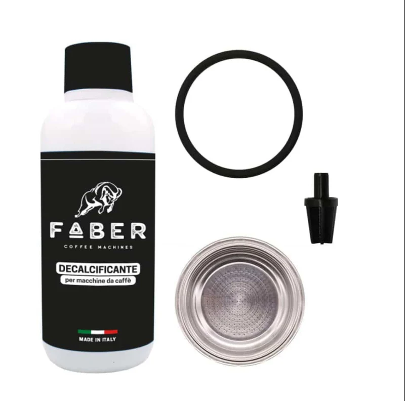 Faber Kit Manutenzione (Decalcificante 250 ml + Guarnizione + Filtro Doccia + Filtro Acqua)