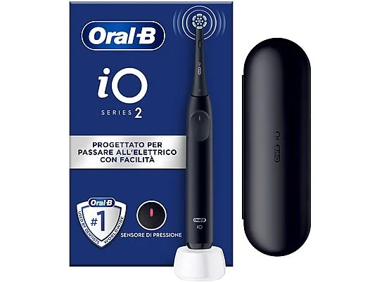 Oral-B Spazzolino Elettrico iO2 Black - Tecnologia Magnetica Ricaricabile