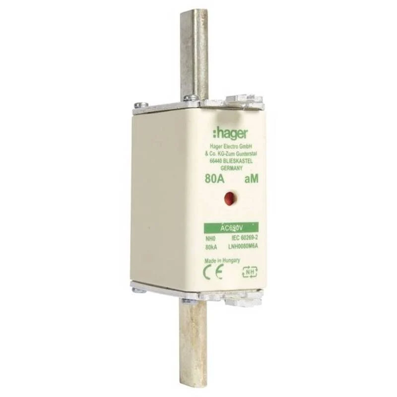 B-Ware Hager LNH0080M6A NH Sicherung Schmelzsicherung 80A Elektroinstallation 3St