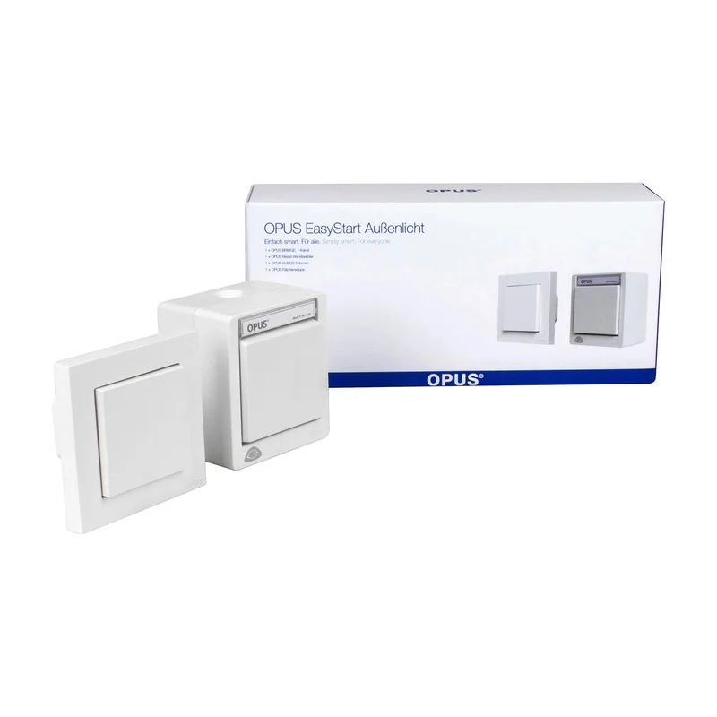 B-Ware OPUS Starterpaket Set Außenlicht Smarte Lichtsteuerung weiß für Außenbereich Kit