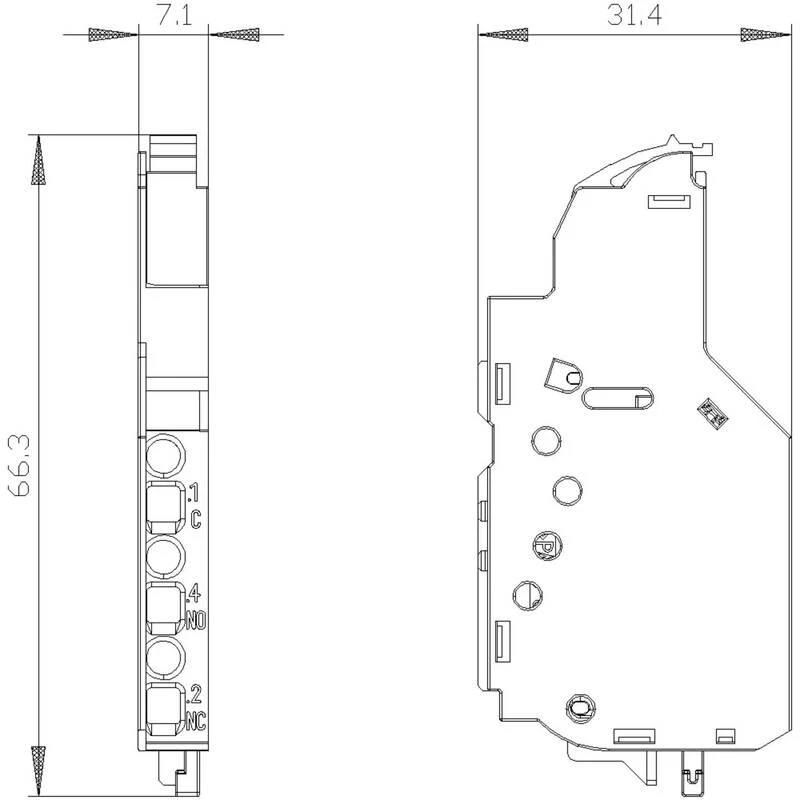 B-Ware Siemens Meldeschalter Hilfsschalter Wechslerkontakte Kontaktblock 3VA9988-0AB22